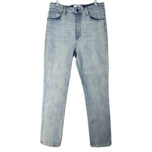 CAbi Womens Higher Straight Jeans 8 Light Wash Denim